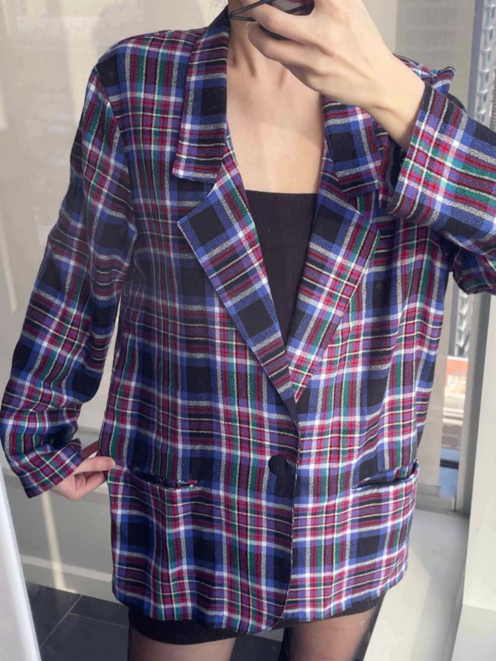 90s Plaid Blazer
